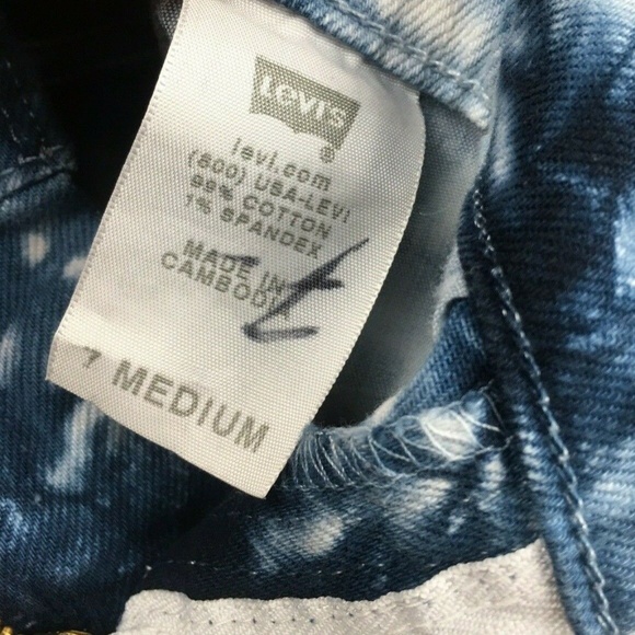 Levi's 524 Too Superlow Tie Dye Jeans sz 7 EUC - Picture 8 of 8